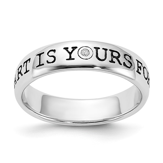 Sterling Silver Diamond Ring