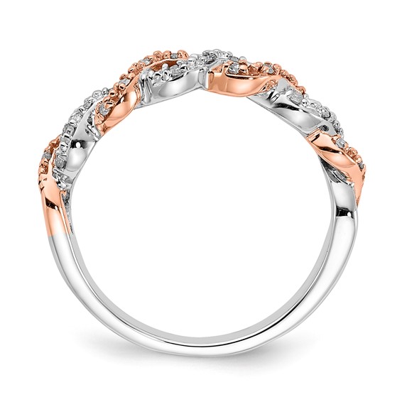 10k Two-tone Diamond Fashion Ring