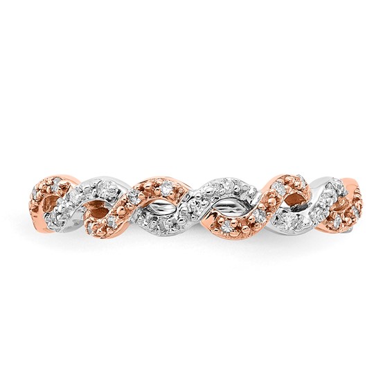 10k Two-tone Diamond Fashion Ring