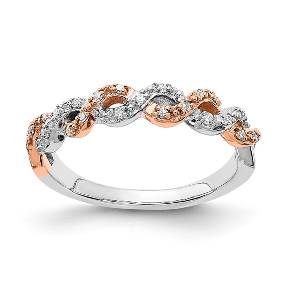 10k Two-tone Diamond Fashion Ring