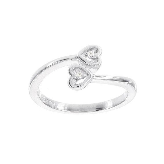 Sterling Silver Diamond Ring