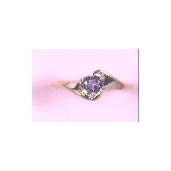 1-5X5 Heart Shaped Amethyst - Stone:B