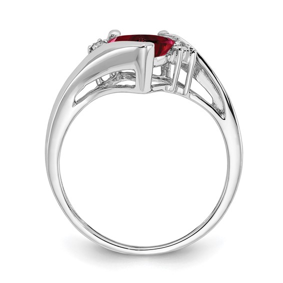 10kw 1-7X7 HS Cr. Ruby, 2-.01 RD DIAS. - Stone:A Mel:F53