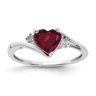 10kw 1-7X7 HS Cr. Ruby, 2-.01 RD DIAS. - Stone:A Mel:F53