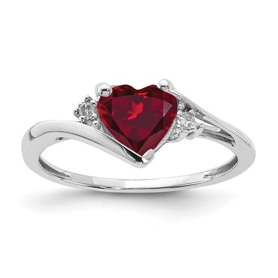 10kw 1-7X7 HS Cr. Ruby, 2-.01 RD DIAS. - Stone:A Mel:F53