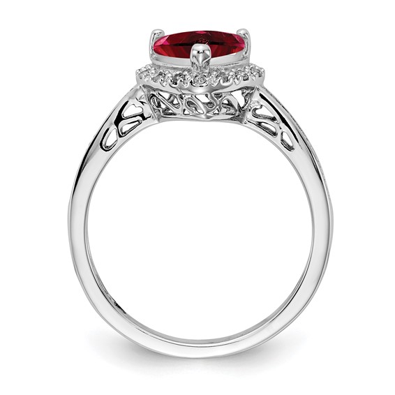 Heart Gemstone & Diamond Rings