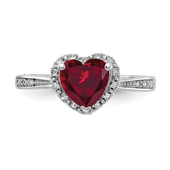 Heart Gemstone & Diamond Rings