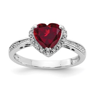 Heart Gemstone & Diamond Rings