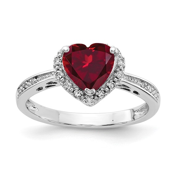 Heart Gemstone & Diamond Rings
