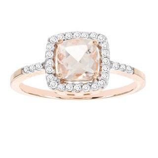 10k Rose Gold Semi Diamond Ring