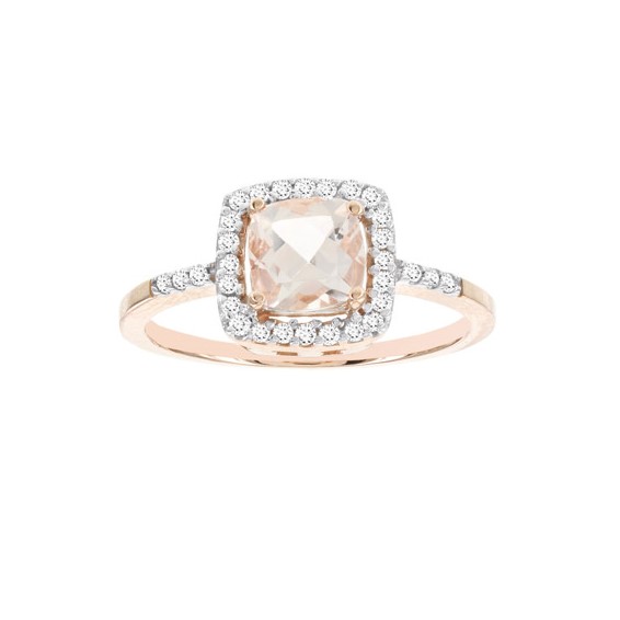 10k Rose Gold Semi Diamond Ring
