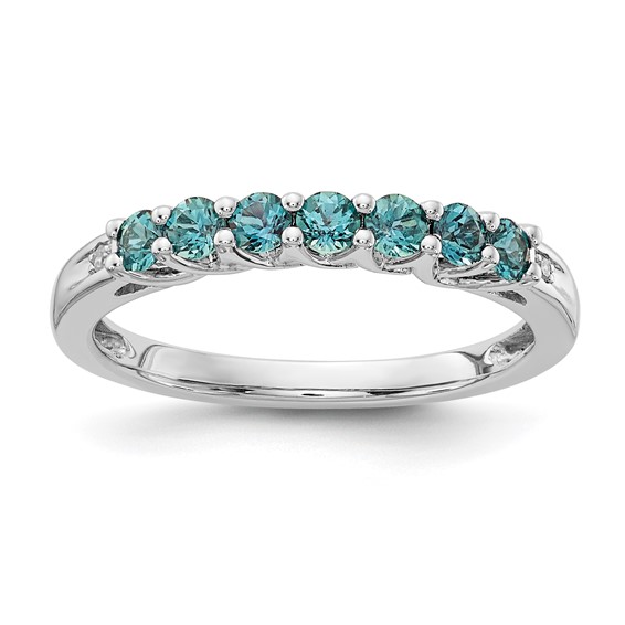 SS Cr. Alexandrite and Diamond 7 - 2.5MM RD, 2 - 200' RD - Stone:A Mel:S45