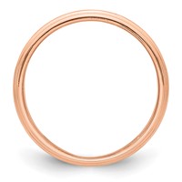 14K Rose Gold 3mm Milgrain Half-Round Wedding Band - Size 4 view 3