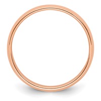 14K Rose Gold 5mm Milgrain Half-Round Wedding Band view 3