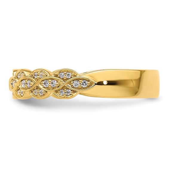 14k Diamond Wedding Band