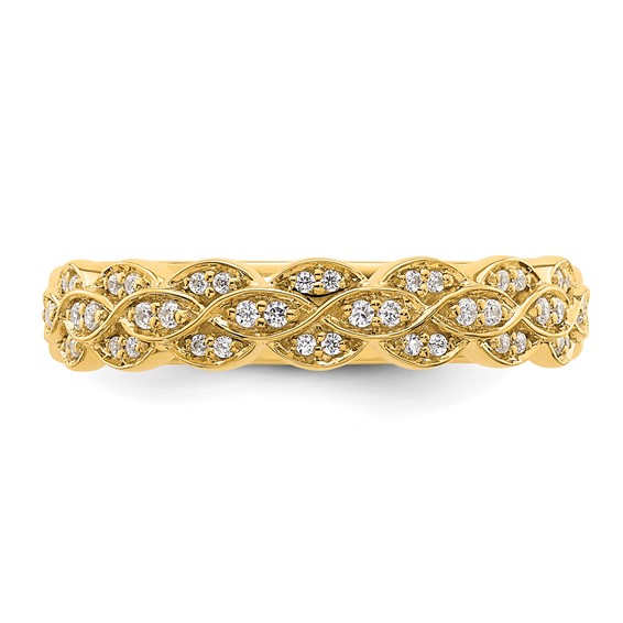 14k Diamond Wedding Band