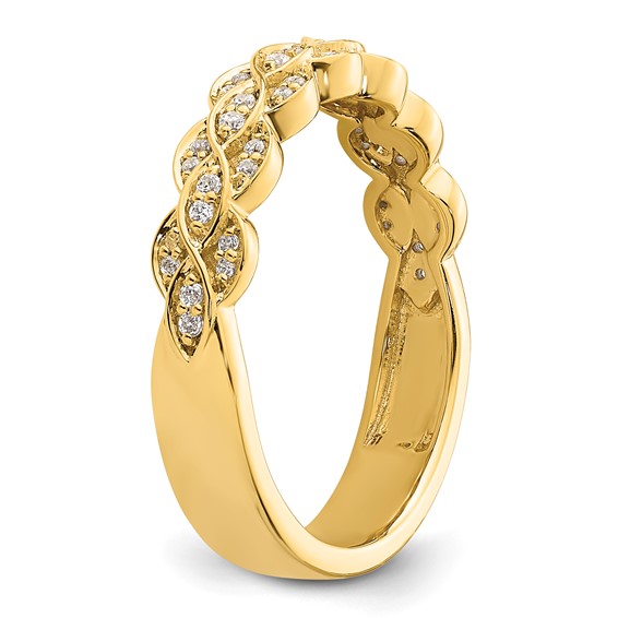 14k Diamond Wedding Band