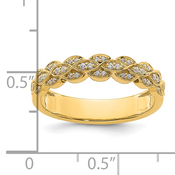 14k Diamond Wedding Band