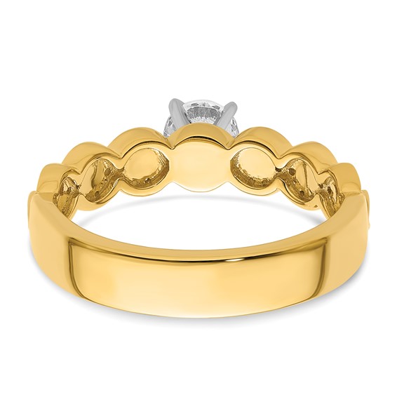 14K Diamond Peg Set Semi-Mount Engagement Ring