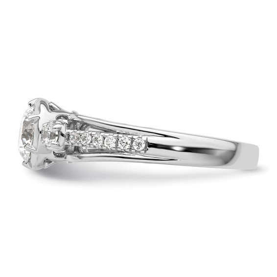 14K White Gold Diamond Semi-Mount Engagement Ring