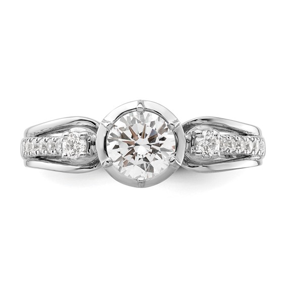 14K White Gold Diamond Semi-Mount Engagement Ring