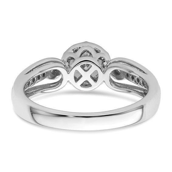 14K White Gold Diamond Semi-Mount Engagement Ring