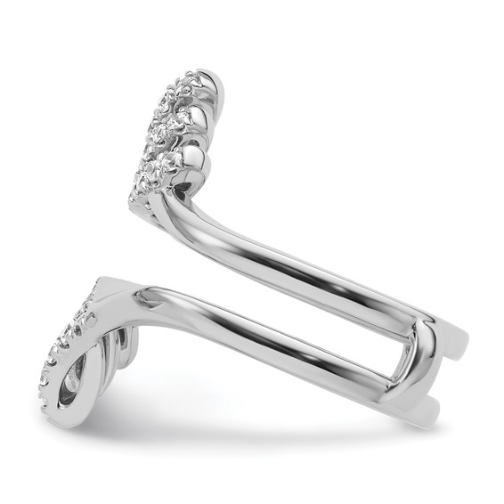 14K White Gold Diamond Guard