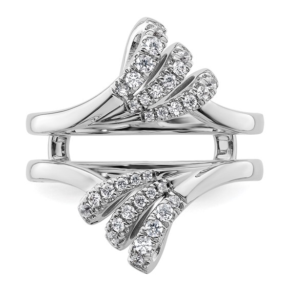 14K White Gold Diamond Guard