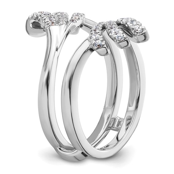 14K White Gold Diamond Guard