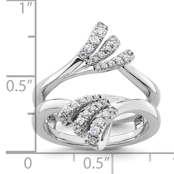 14K White Gold Diamond Guard