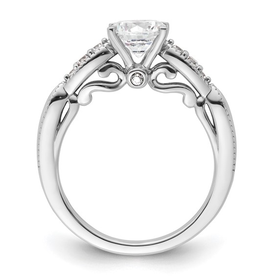 14k White Gold Diamond Semi-Mount Engagement Ring
