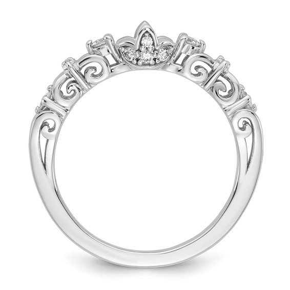 14k White Gold Diamond Semi-Mount Peg Set Engagement Ring