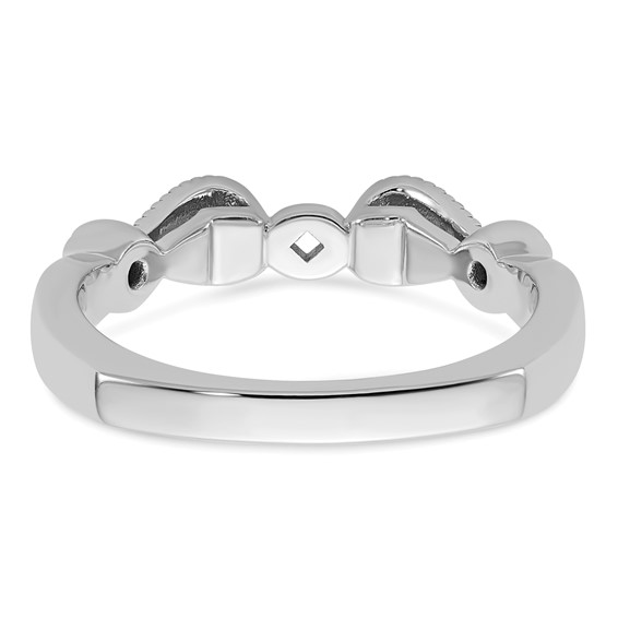 14k White Gold Diamond Semi-Mount Peg Set Engagement Ring