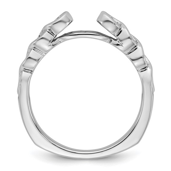 14k White Gold Diamond Semi-Mount Peg Set Engagement Ring