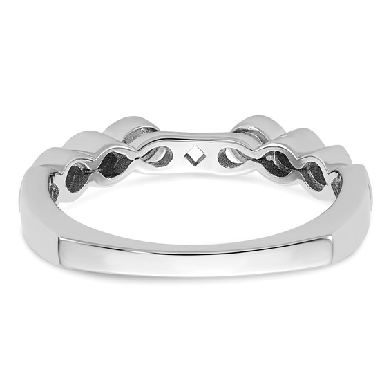 14k White Gold Diamond Semi-Mount Peg Set Engagement Ring