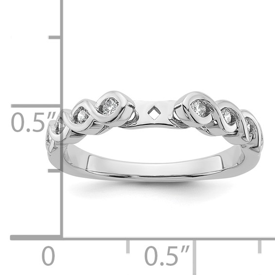 14k White Gold Diamond Semi-Mount Peg Set Engagement Ring