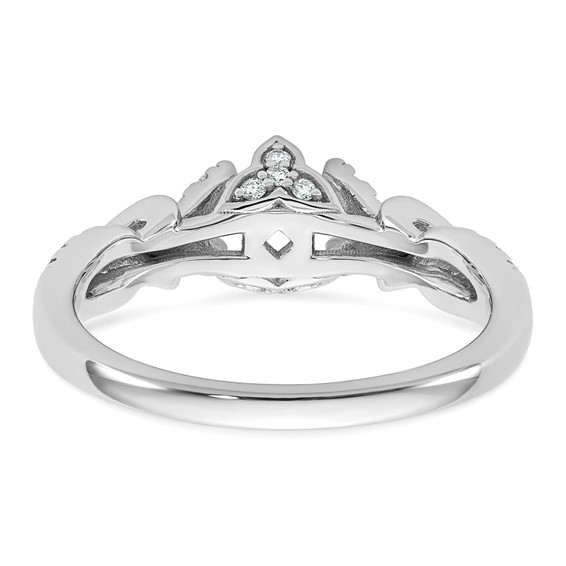 14k White Gold Diamond Semi-Mount Peg Set Engagement Ring