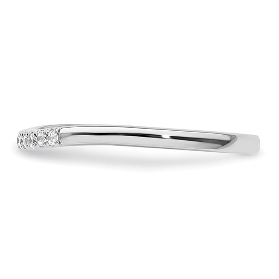 14k White Gold Diamond Wedding Band