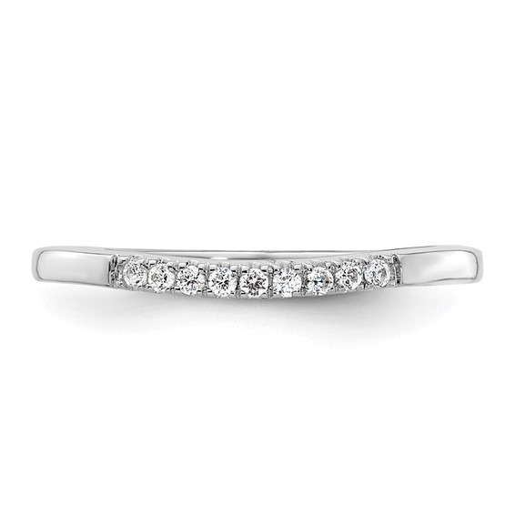 14k White Gold Diamond Wedding Band