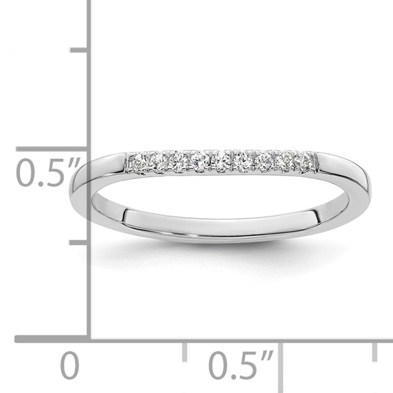 14k White Gold Diamond Wedding Band