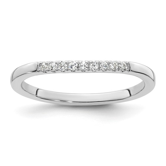 14k White Gold Diamond Wedding Band