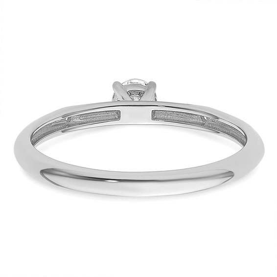 14k White Gold Polished Complete Diamond Promise Ring