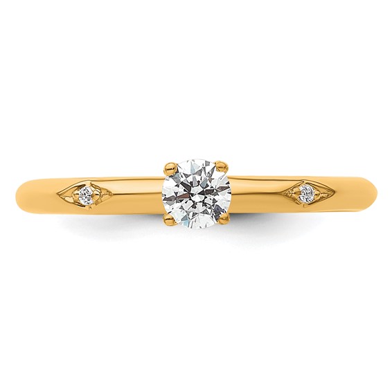 14k Polished Complete Diamond Promise Ring