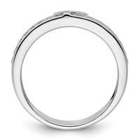 IBGoodman 14K White Gold 0.25 Carat Lab Grown Diamond VS SI+ G+ Complete Men's Cross Band view 2