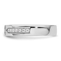 IBGoodman 14K White Gold 0.25 Carat Lab Grown Diamond VS SI+ G+ Complete Men's Cross Band view 5