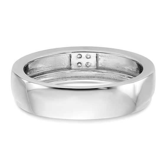 14k White Gold Diamond Womens Complete Wedding Band