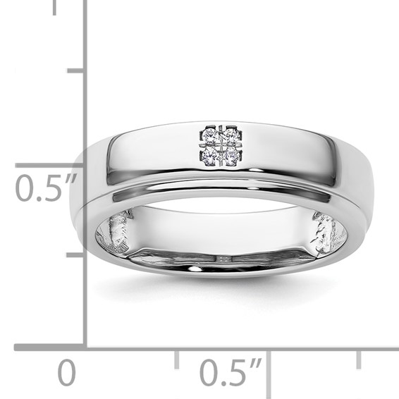 14k White Gold Diamond Womens Complete Wedding Band