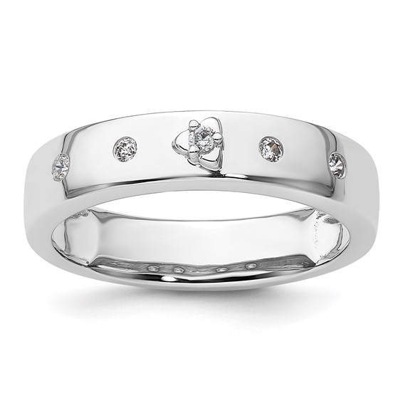 14k White Gold Diamond Mens Complete Wedding Band