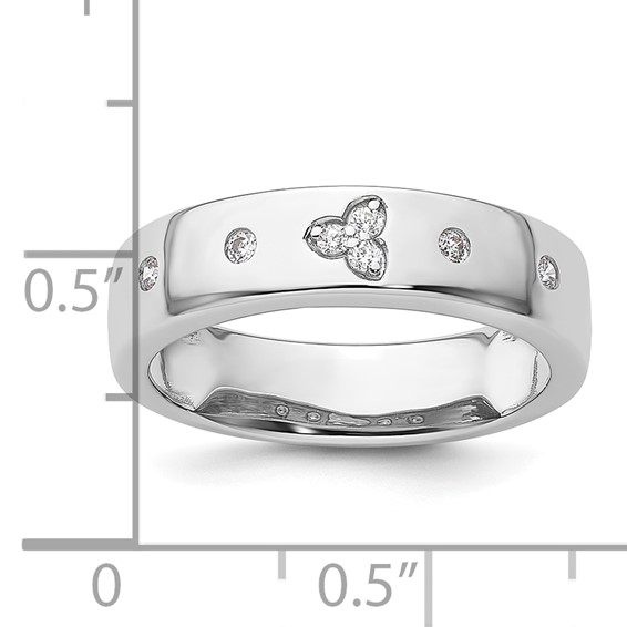 14k White Gold Diamond Womens Complete Wedding Band