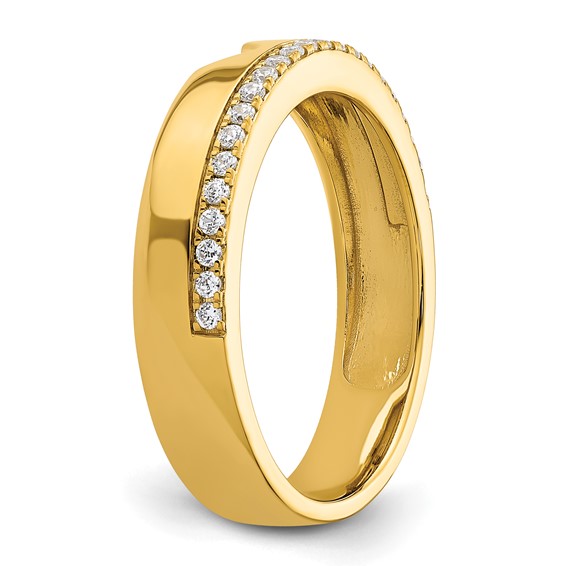 14k Diamond Mens Complete Wedding Band